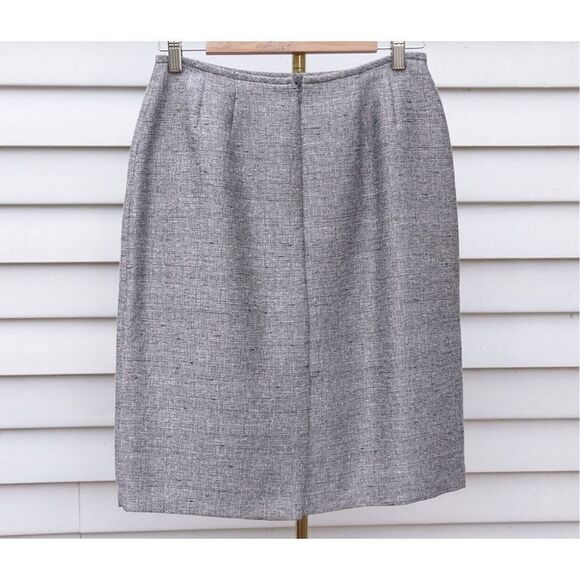 Vintage 90s Le Suit Silver Grey Midrise Pencil Skirt - Picture 5 of 6